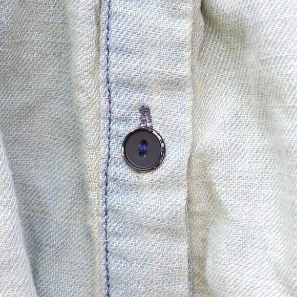 ANTHROPOLOGIE PILCRO AND THE LETTERPRESS Denim Top Women's 3XL Distressed - Picture 5 of 7